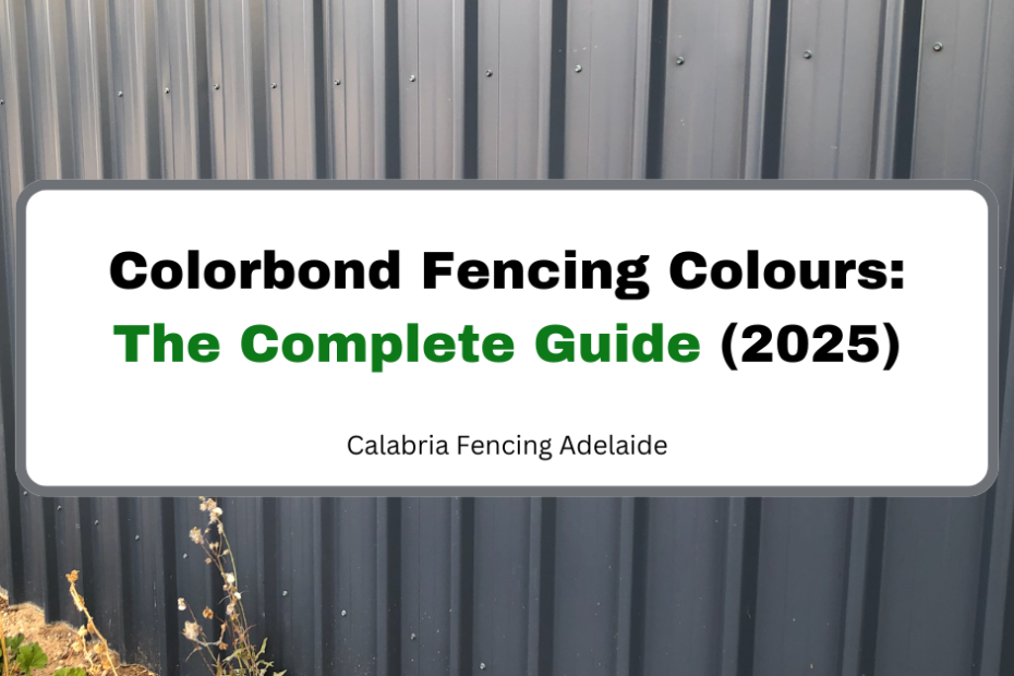 Colorbond Fencing Colours blog post guide
