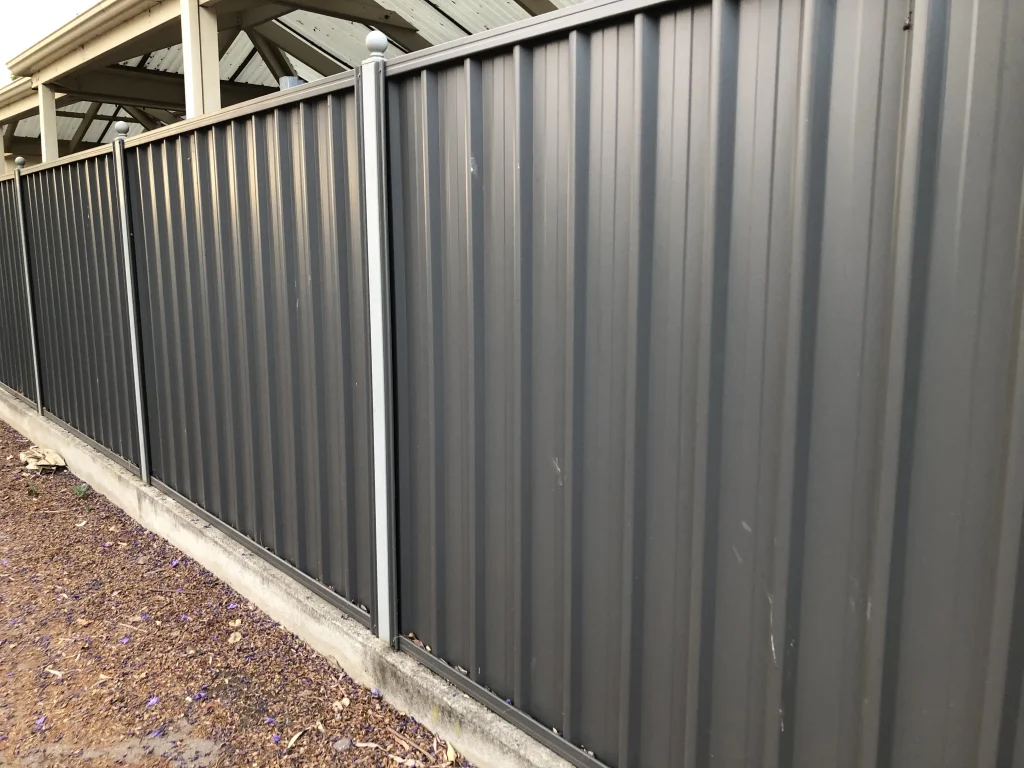 Ball capping Colorbond fence