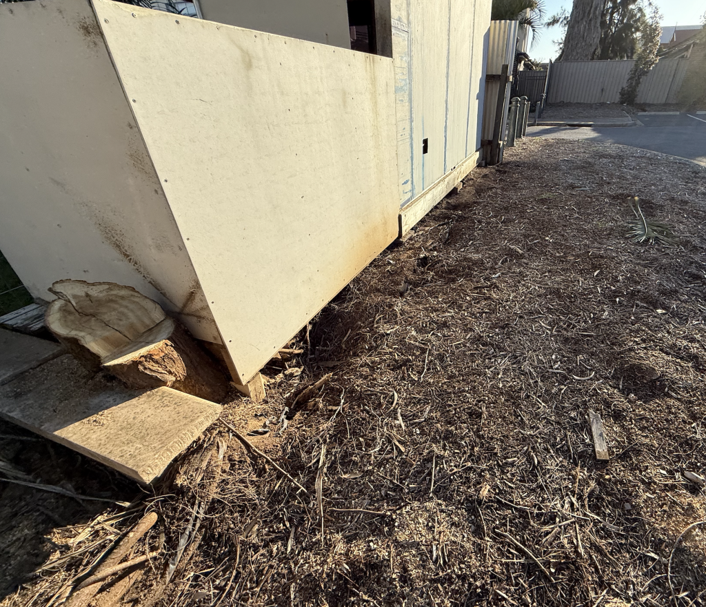 Clear fence line after removal, Adelaide